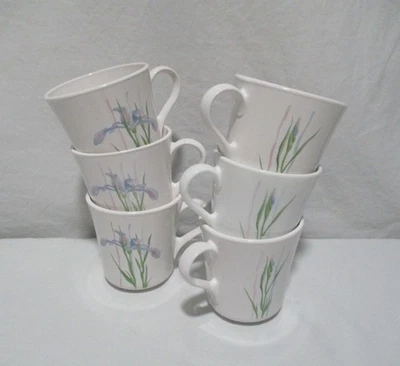Juego de 6 tazas Suprema vintage Corelle Shadow Iris 6 oz Foto 1 de 4