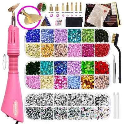 esseelove Bedazzler Kit with Rhinestones, Hotfix Applicator, DIY Hot Fix Rhin... - Image 1 of 4