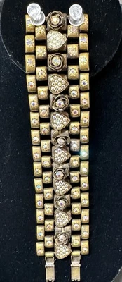 Brazalete brazalete brazalete vintage aspecto antiguo con pedrería Foto 1 de 4