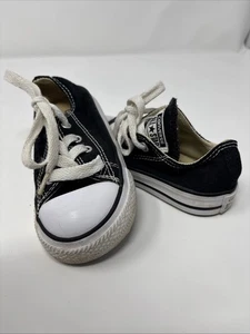 Scarpe sneakers stringate Converse All Star basse nere bambino taglia 7 - Foto 1 di 17