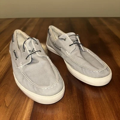 Timberland Hombres Newport Bay Gris Lona 2 Ojos Barco Zapatos A157G Talla 10 Usado en Excelente Condición, $110 Foto 1 de 4
