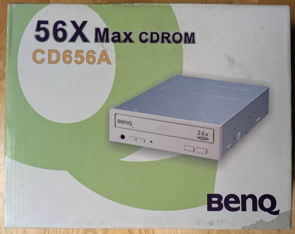 BENQ 656A 56X Max Internal CD Rom Drive (AUX, Volume Control, Beige) New In Box - Image 1 of 4