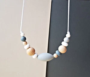 Nursing Necklabe Breastfeeding Wooden Silicone - Picture 1 of 4