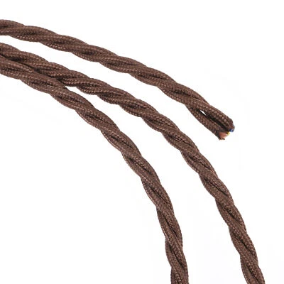 Twisted Cloth Covered Wire 3Core 18AWG 3Meters Woven Fabric Electrical Cable - Image 1 of 4