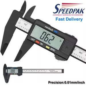 Medidor de regla electrónica calibre de 6" 0-150 mm LED pinza digital Vernier - Imagen 1 de 13