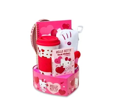 Hello Kitty Valentines Day 2025 Heart Box Gift Basket Set (NEW IN PACK) - Image 1 of 4