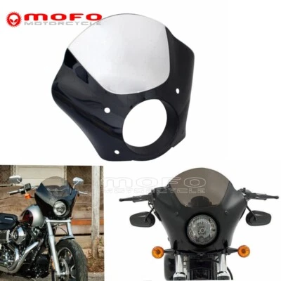 Kit de parabrisas transparente de carenado de faros para Harley Iron 883 XL883N personalizado XL1200C Foto 1 de 4
