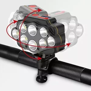 Super Bright 8 LED Bike Light USB Rechargeable Bicycle Front Headlight Waterprof - Picture 1 of 13