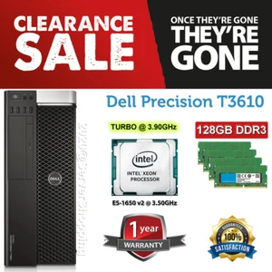 Dell Precision T3610 E5-1650v2 3.50GHz 6-CORE 128GB DDR3 Quadro 4000, 240GB  SSD - Afbeelding 1 van 10
