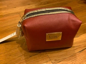 NWT Nicole Miller New York Red Makeup Bag - Picture 1 of 7