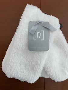 Macy's White Cream Winter Cozy Fuzzy Socks - Microfiber Soft Touch, Comfy - Picture 1 of 2
