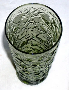 DE COLECCIÓN ANCHOR HOCKING 6.5" 12OZ REEMPLAZO AGUACATE VERDE ONDULACIÓN LIDO VASO DE BEBIDA - Imagen 1 de 3