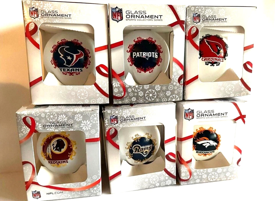 NFL Glass Ball Ornament Christmas Tree Holiday 3.25" - Image 1 of 1