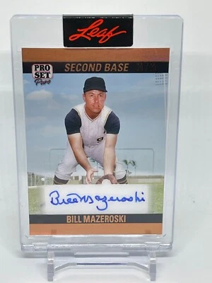 2023 LEAF PRO SET AUTO BILL MAZEROSKI # /30 PITTSBURGH PIRATES - Image 1 of 2