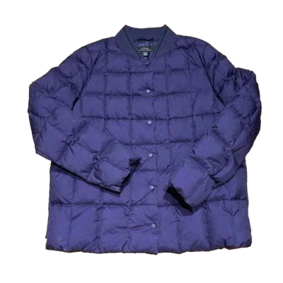 Trina Turk пуховик вниз стеганая куртка защелки карманы фиолетовый женщин размер средний - Изображение 1 из 4