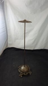 Antique Victorian Ornate Metal Hat Stand 17 1/2” Tall Table Dresser Display