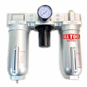 3/4" HEAVY DUTY HIGH FLOW Combo FILTRO REGOLATORE LUBRIFICATORE Utensili Aria Pulita - Foto 1 di 4
