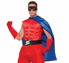 Adult Hero Muscle Chest - Red Superhero Villain Cosplay costume Halloween 2-6