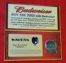 2001-02 BUDWEISER NFL SUPERBOWL COMMEMORATIVE COIN - BALTIMORE RAVENS 