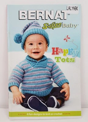 BERNAT KNIT & CROCHET SOFTEE BABY HAPPY TOTS 8 FUN DESIGNS - Image 1 of 4
