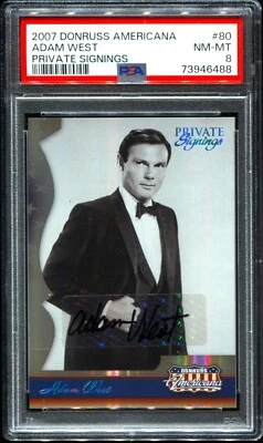 2007 Donruss Americana Private Signings 80 Adam West Auto PSA 8 Autograph BATMAN - Image 1 of 2