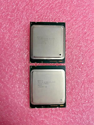 Лот из 2 серверных ЦП Intel Xeon E5-2690 SR0L0 2,90 ГГц 8-ядерный 20 МБ LGA-2011 - Изображение 1 из 2