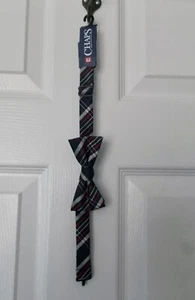 CHAPS BOYS NAVY TARTAN PLAID BOW TIE - ADJUSTABLE -  NWT - Picture 1 of 3