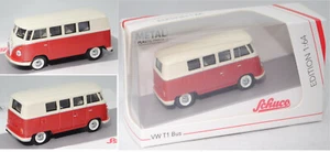 Schuco 452017100 VW Transporter Kombi, perlweiß/dunkel-tomatenrot, 1:64 - Bild 1 von 1