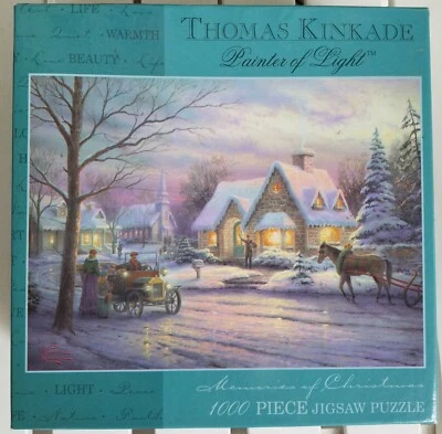 MEMORIES OF CHRISTMAS by Thomas Kinkade 1000 pc. Jigsaw Puzzle CEACO *NEW SEALED - Image 1 of 2