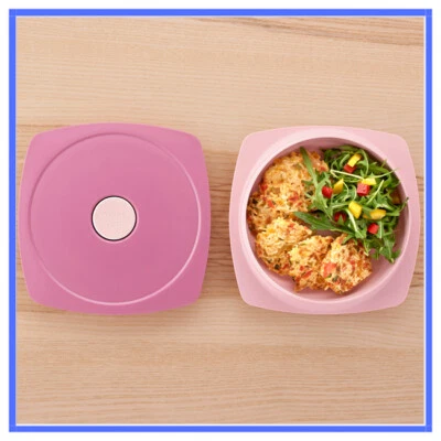 Piatto porta vivande lunch box con coperchio per portapranzo in plastica  - Immagine 1 di 3