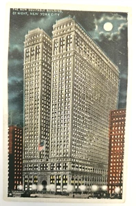 The New Equitable Building by Night New York City Postcard largest structure - Picture 1 of 3