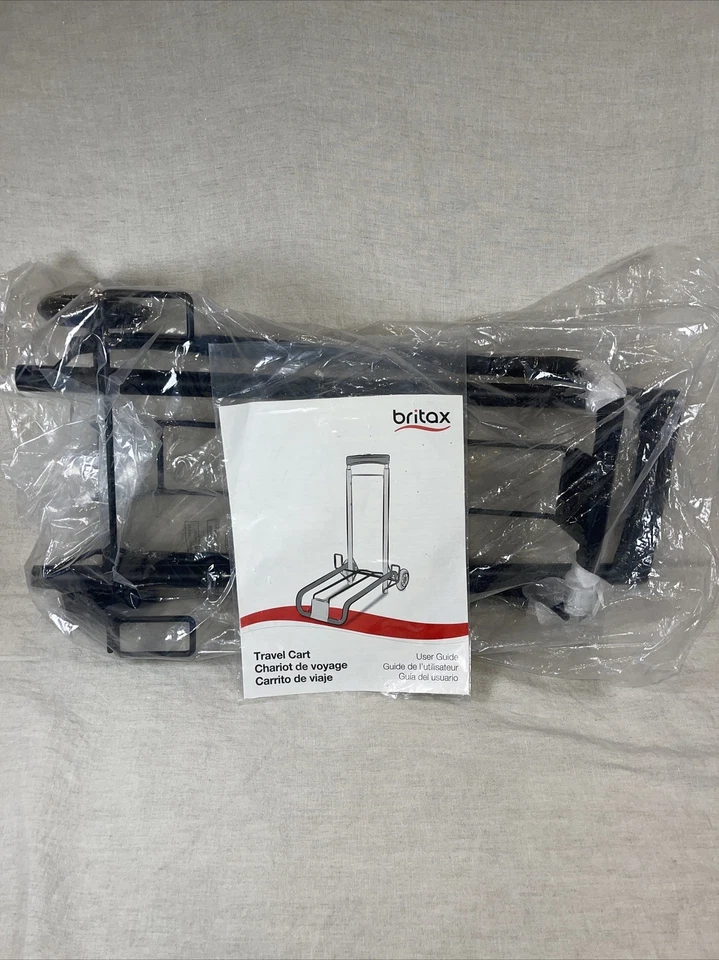 Britax Car Seat Travel Cart S840500 Adjustable Foldable Fits Airplane Bin