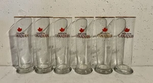 "Lote de colección de 6 vasos de cerveza Pilsner canadienses Mellon de 8"" de alto 16 oz hoja de arce" - Imagen 1 de 3