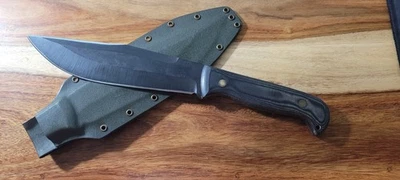 Mineral Mountain Hatchet Works Knife W/Sheath (Ted Frizzell) VGC  - Image 1 of 4