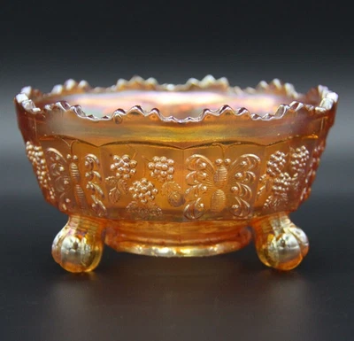Early 20th Century FENTON Marigold Carnival Glass Butterfly & Berry Dish #2 - image 1 of 4