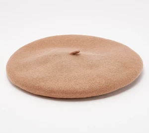 Isaac Mizrahi Live! Boina Clásica Lana Camel L/XL Nueva - Imagen 1 de 1