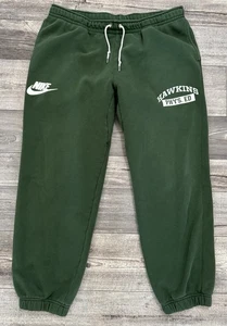 Nike x Stranger Things Sweatpants Mens 2XL Green Hawkins High Streetwear Hype - Picture 1 of 9