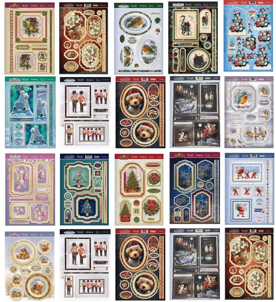 Hunkydory Christmas A4 Card Die Cut Topper Sheet Luxury Toppers for Craft Cards