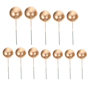 Bolas de oro comestibles Inserto para pasteles Decoración de pasteles de cumpleaños Selecciones de frutas Rosa - Imagen 1 de 12
