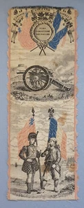 a134 19th Century Crimean War Silk Panel By Grangier Frères Et Ogier - Picture 1 of 4
