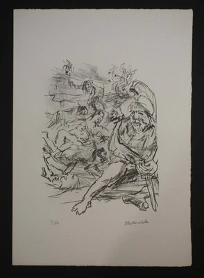 pa 9/9 Oskar Kokoschka  Lithographie 1965 aus „Die Odysee“ handsig.  Ex. 2/50 - Bild 1 von 4