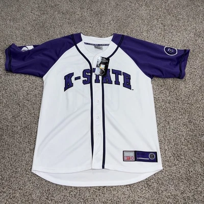 Vtg Colosseum Athletics Kansas State Wildcats Baseball College Jersey Medium NEW - Image 1 of 4