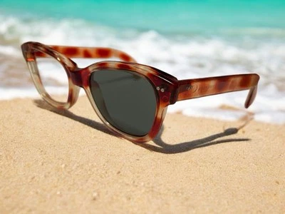 Willson коричневый винтажный Cat глаз солнцезащитные очки оправы, 140 мм - Изображение 1 из 4