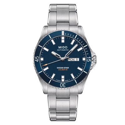 Mido Ocean Star Automatic Blue Dial Stainless Men's Diver Watch M0264301104100 - Image 1 of 4