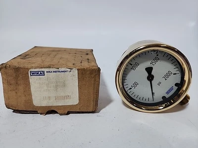 Wika 213.40-2.5 Pressure Gauge, 1/4" NPT, Range 2000PSI, 9310797 - Image 1 of 4