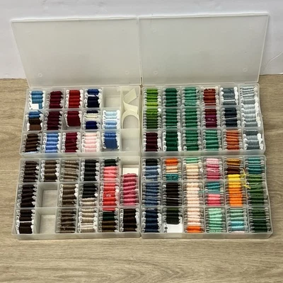 4 Boxes DMC  Embroidery Floss Thread Carded and Numbered - Image 1 of 4