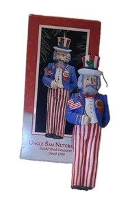 Hallmark Keepsake Christmas Tree Ornament 1988 Uncle Sam Nutcracker Patriotic - Picture 1 of 8