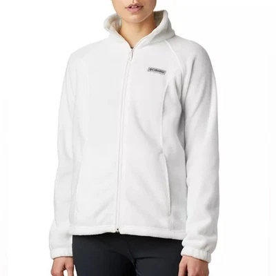 Columbia Sportswear Creamy White Fleece Full Zip Jacket Women's Medium EUC - Image 1 of 4