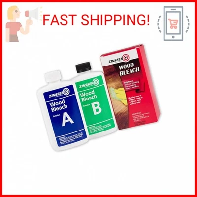 Kit de blanqueador de madera Zinsser | Aligera muebles, pisos, gabinetes, molduras | Elimina Re Foto 1 de 2