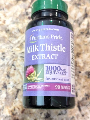 Extracto de cardo mariano Puritan's Pride 1.000 mg 90 cápsulas blandas caducidad: 08/2027 Foto 1 de 4